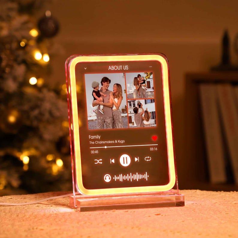 Personalized LED Acrylic Music Plaque – Custom Photo & Song Gift for Couples, Anniversary, Weddings