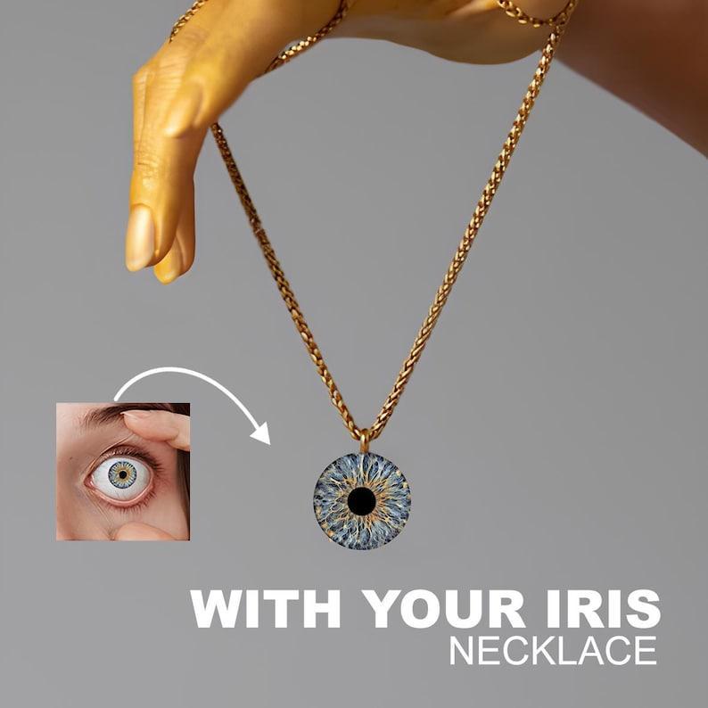 Custom IRIS PHOTO necklace, Personalized iris photo necklace,Eye Photo Jewelry,Necklace with your eye,Custom Iris Necklace,Eye Photo Jewelry