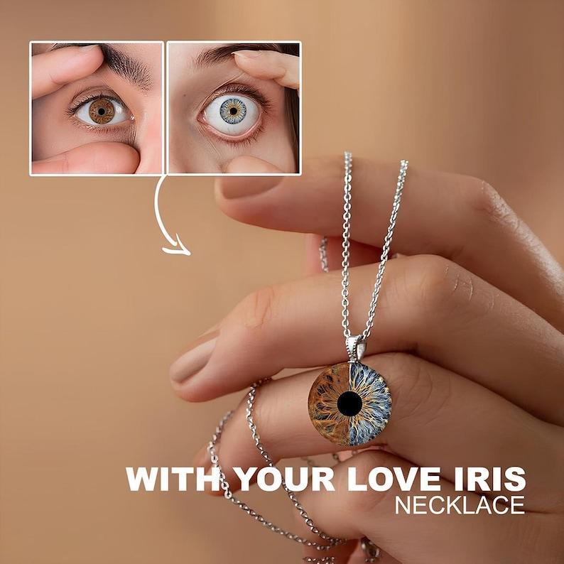 Custom IRIS PHOTO necklace, Personalized iris photo necklace,Eye Photo Jewelry,Necklace with your eye,Custom Iris Necklace,Eye Photo Jewelry