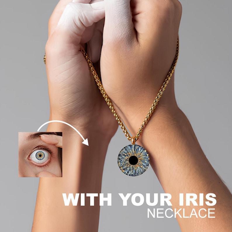 Custom IRIS PHOTO necklace, Personalized iris photo necklace,Eye Photo Jewelry,Necklace with your eye,Custom Iris Necklace,Eye Photo Jewelry