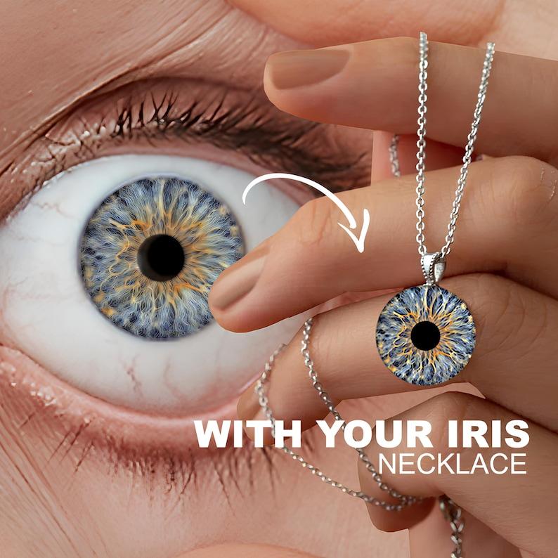 Custom IRIS PHOTO necklace, Personalized iris photo necklace,Eye Photo Jewelry,Necklace with your eye,Custom Iris Necklace,Eye Photo Jewelry