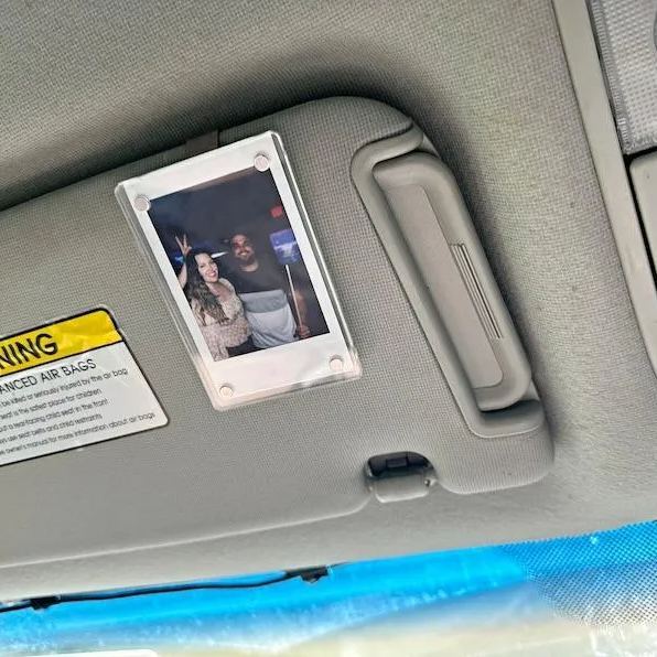 Photo Car Visor Clip Custom Sun Visor Clip Personalized Photo Car Decoration Polaroid Photo for Car Couples Gift