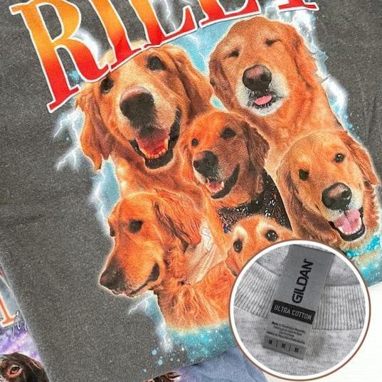 Custom Comfort Colors Vintage Bootleg Pet Shirt Pet Photo + Name Custom Dog Portrait Personalized Shirt Custom T Shirts Cat Shirt 90's Tee