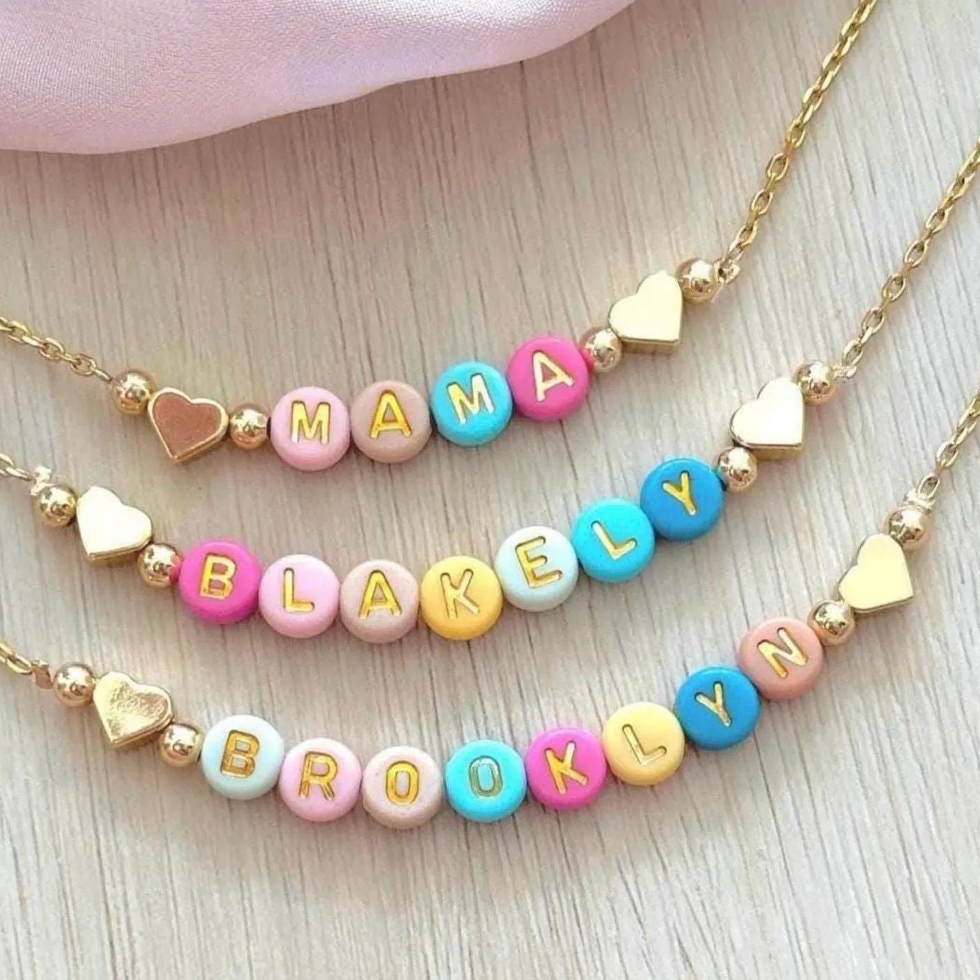 Custom Name Necklace Back to School Gift for Kids Gift Kindergarten Gift Preschool First Day of School Kids Necklace Kids Jewelry