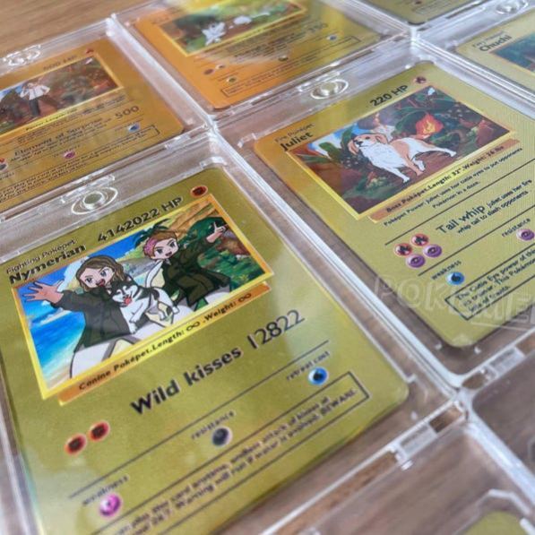 custom pet portrait, custom dog portrait, custom pokemon cards, personalized YOUR OWN METAL pokémon cards, pokemon gifts, pokemon stuff