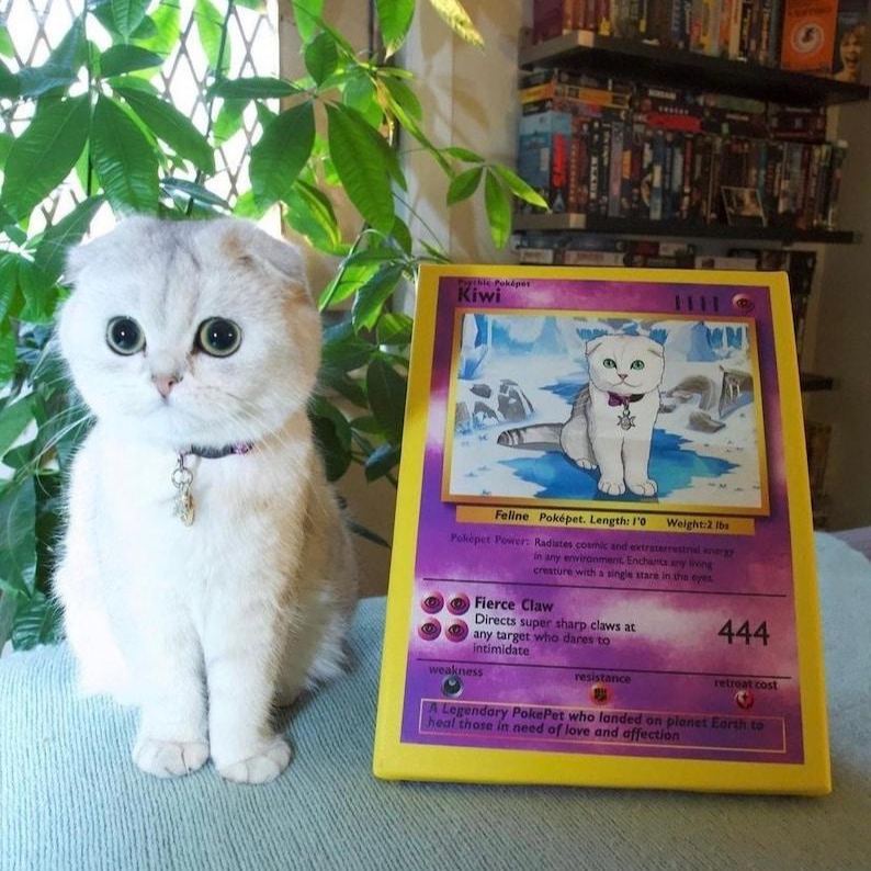 custom pet portrait, custom dog portrait, custom pokemon cards, personalized YOUR OWN METAL pokémon cards, pokemon gifts, pokemon stuff