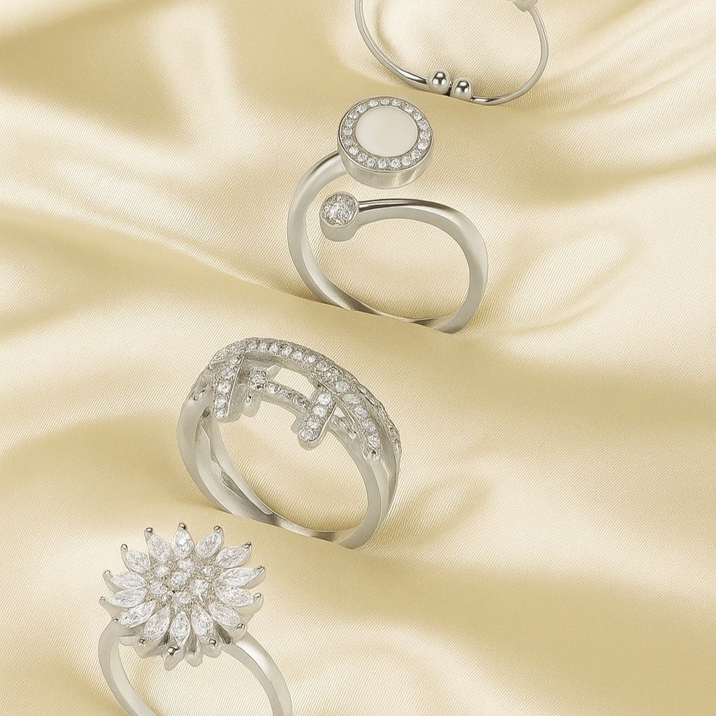 Stress-Relief Ring Set - Spinner & Fidget Rings for Anxiety Support