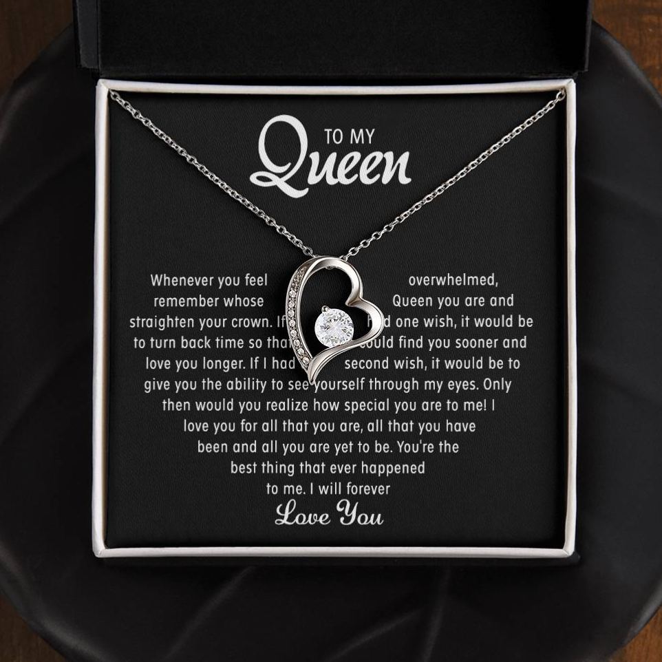 To my Queen – Love Heart Necklace