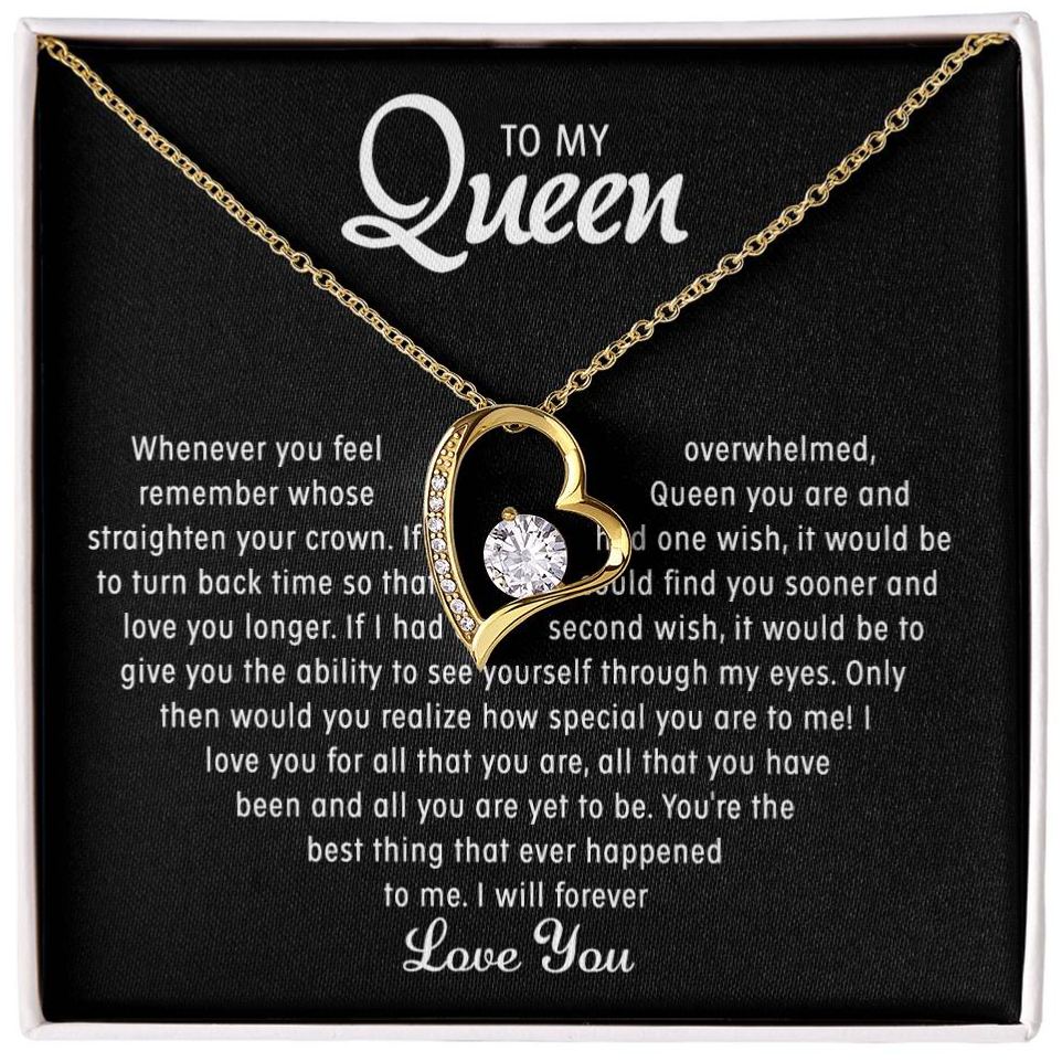 To my Queen – Love Heart Necklace