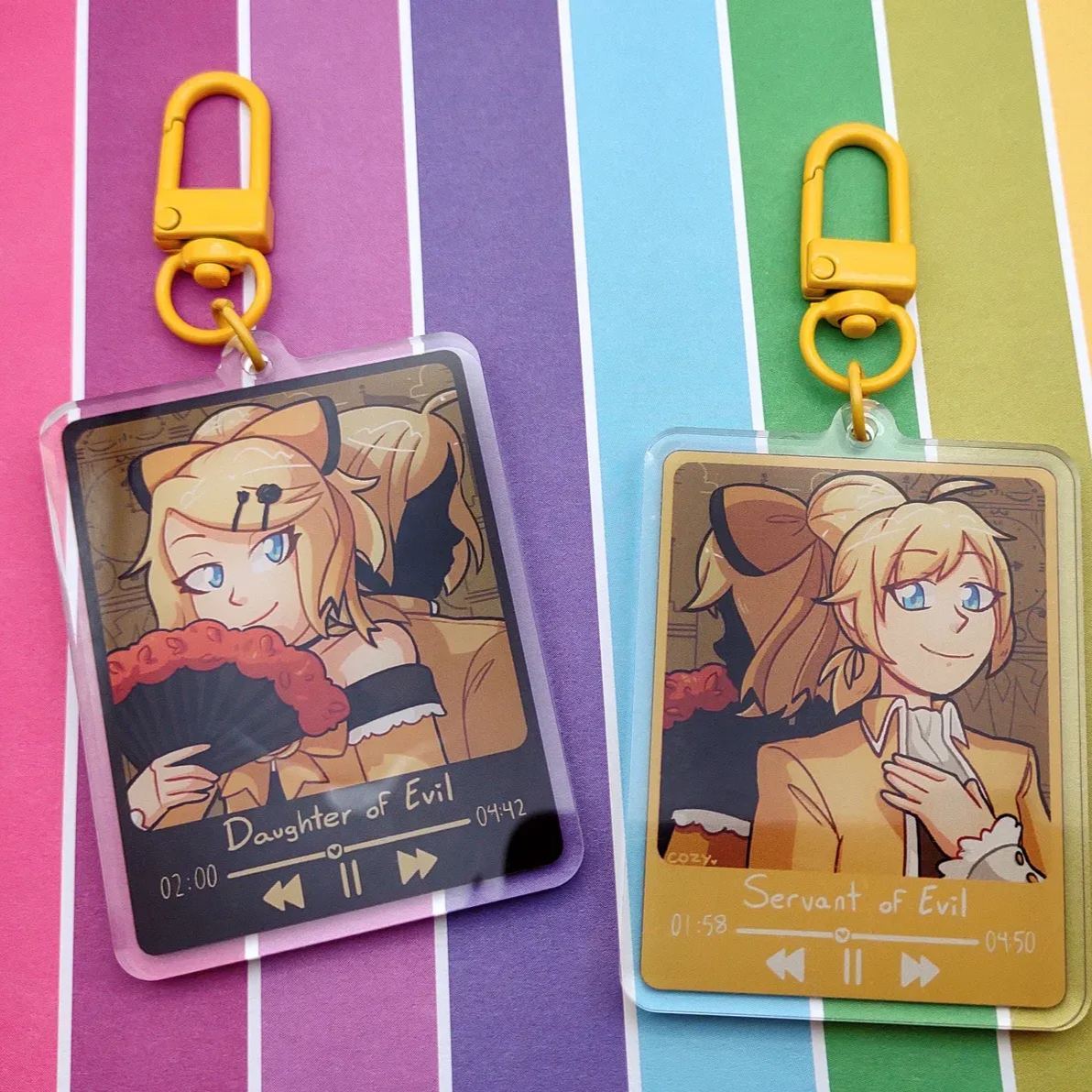 Custom Music Player Vocaloid NFC Acrylic Charms Double-Sided Keychains
