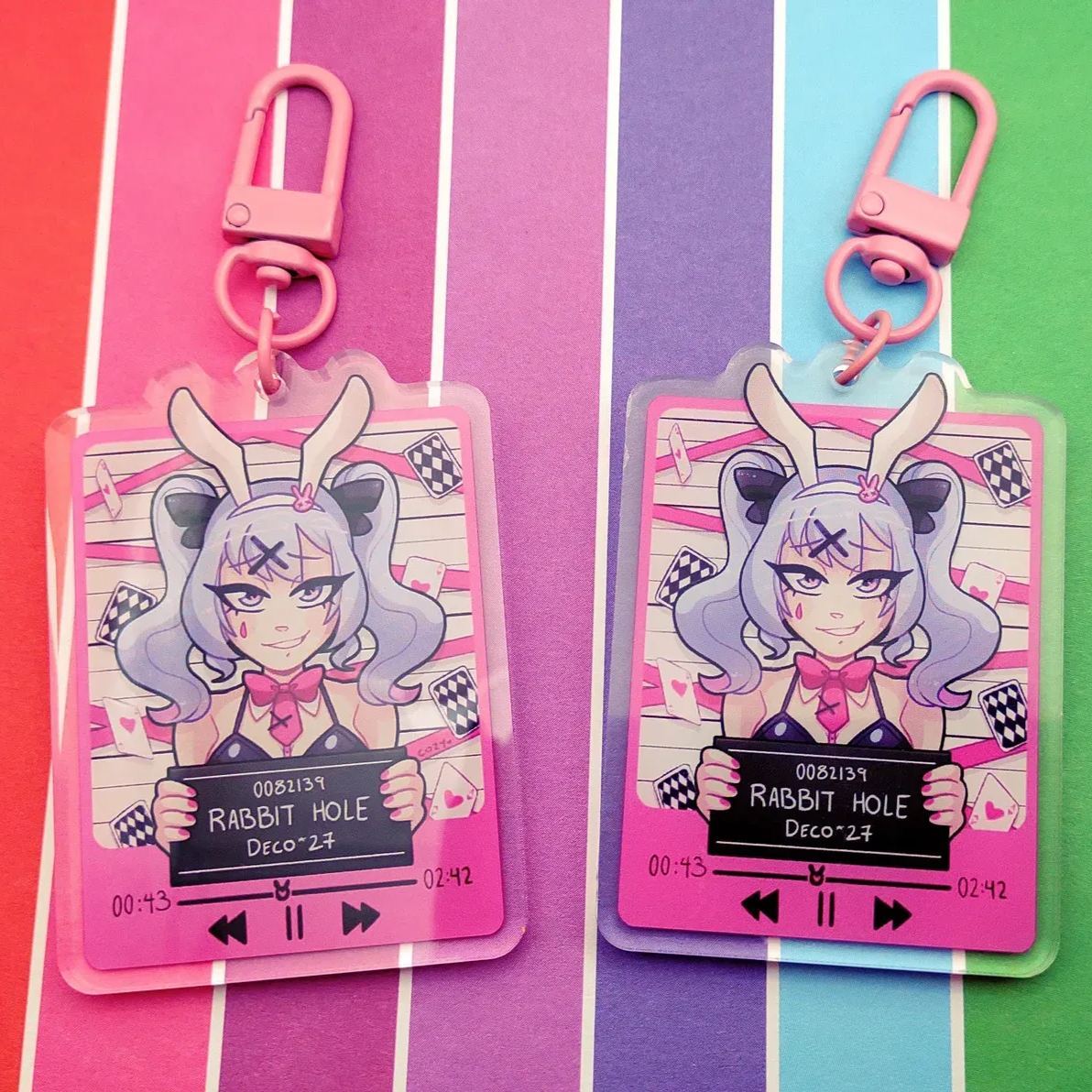 Custom Music Player Vocaloid NFC Acrylic Charms Double-Sided Keychains