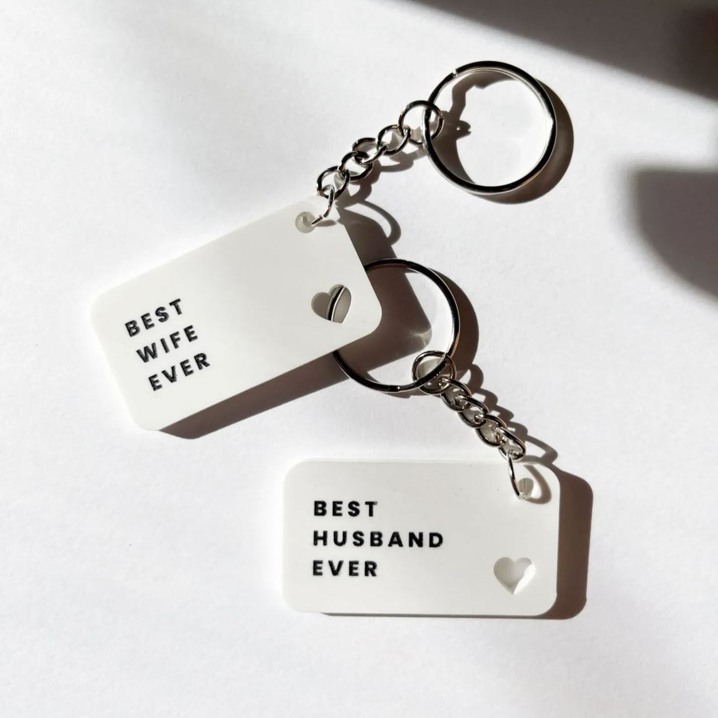 Personalized Acrylic Keychain: Engraved Love Note, Valentines Gift