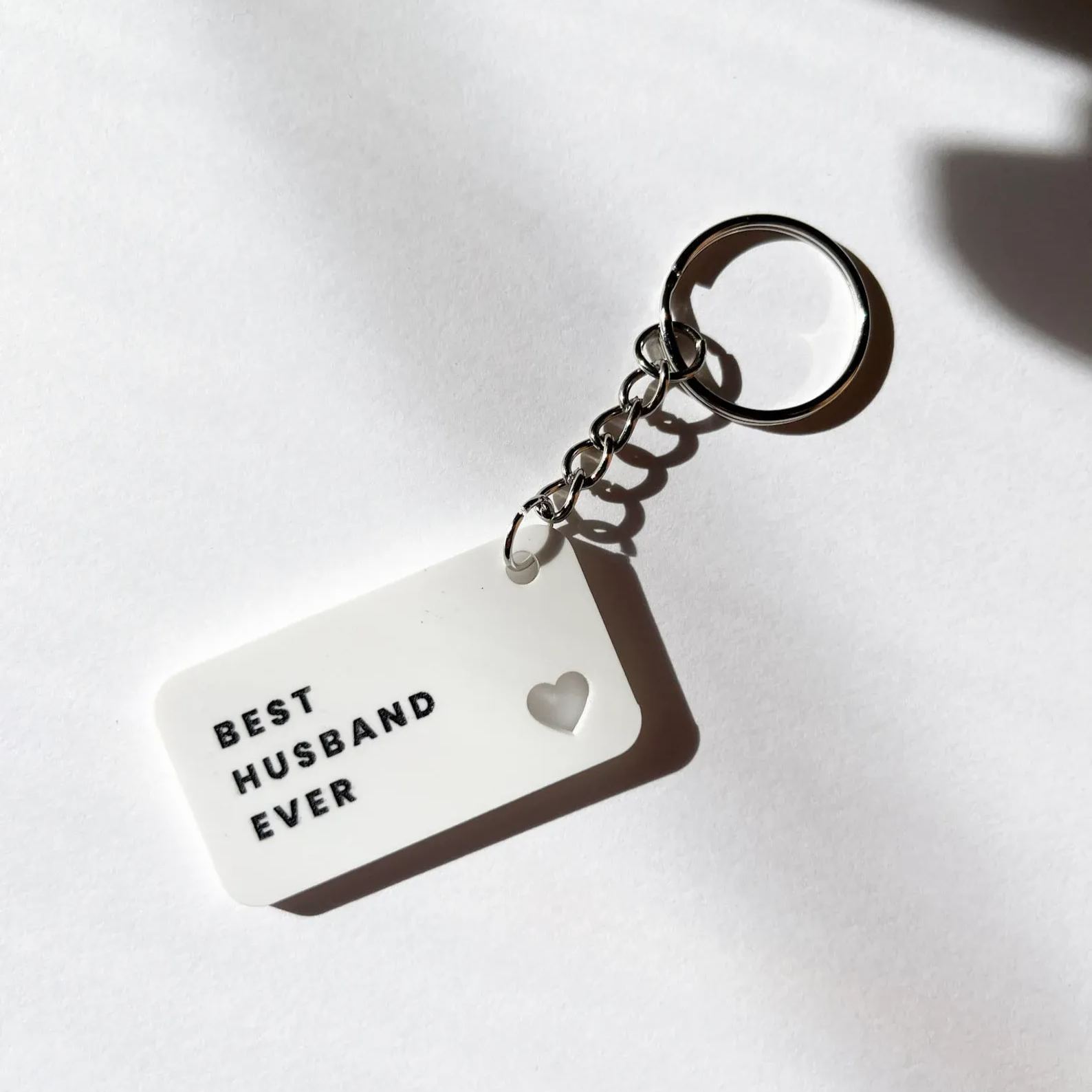 Personalized Acrylic Keychain: Engraved Love Note, Valentines Gift