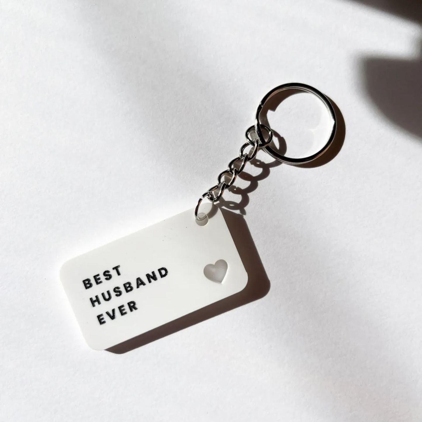 Personalized Acrylic Keychain: Engraved Love Note, Valentines Gift