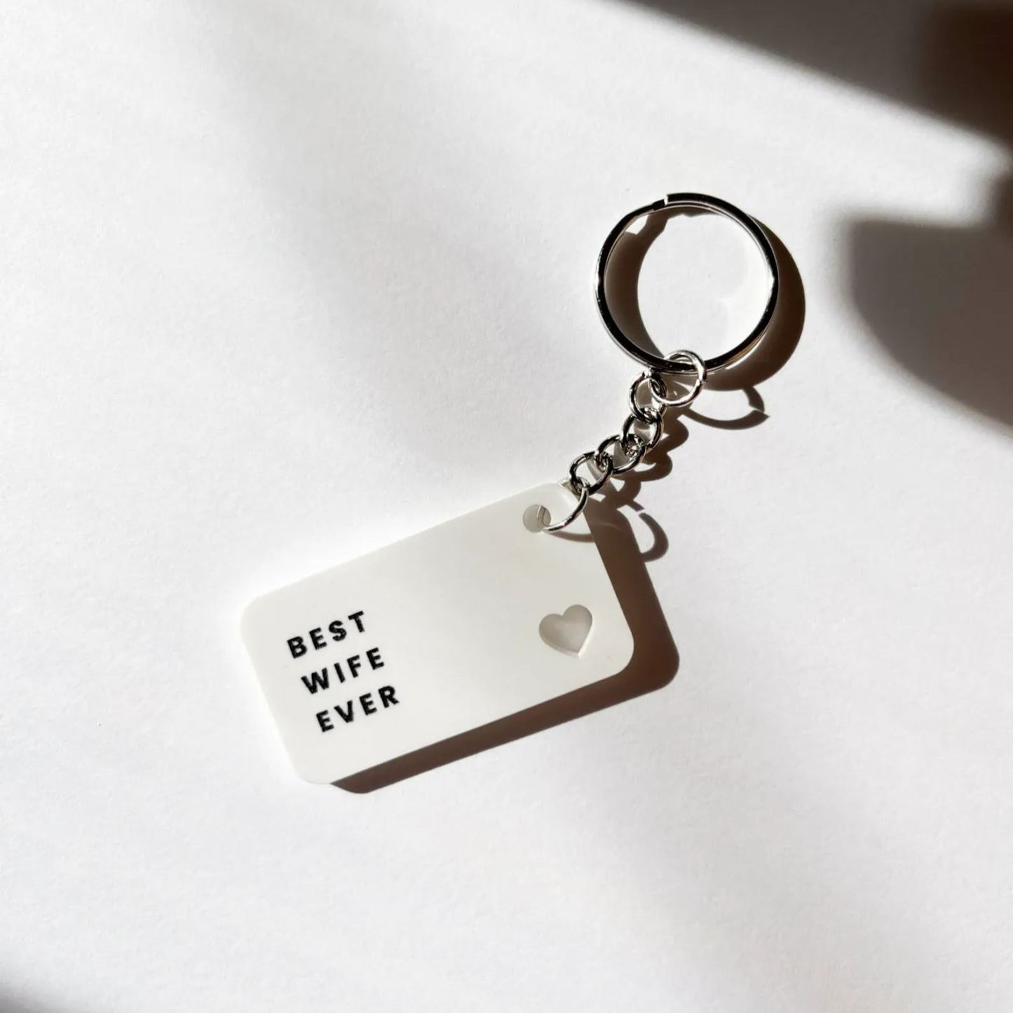 Personalized Acrylic Keychain: Engraved Love Note, Valentines Gift