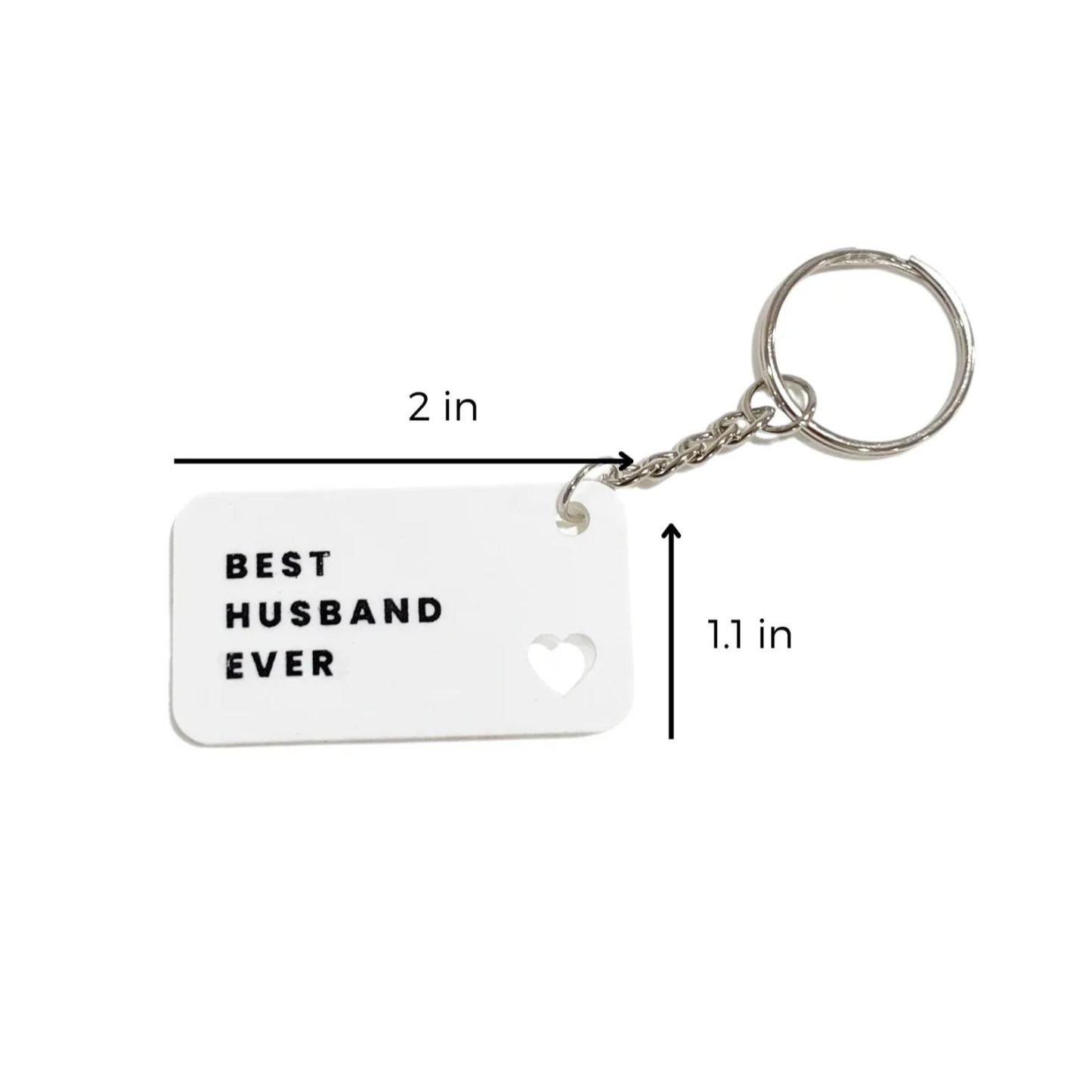 Personalized Acrylic Keychain: Engraved Love Note, Valentines Gift