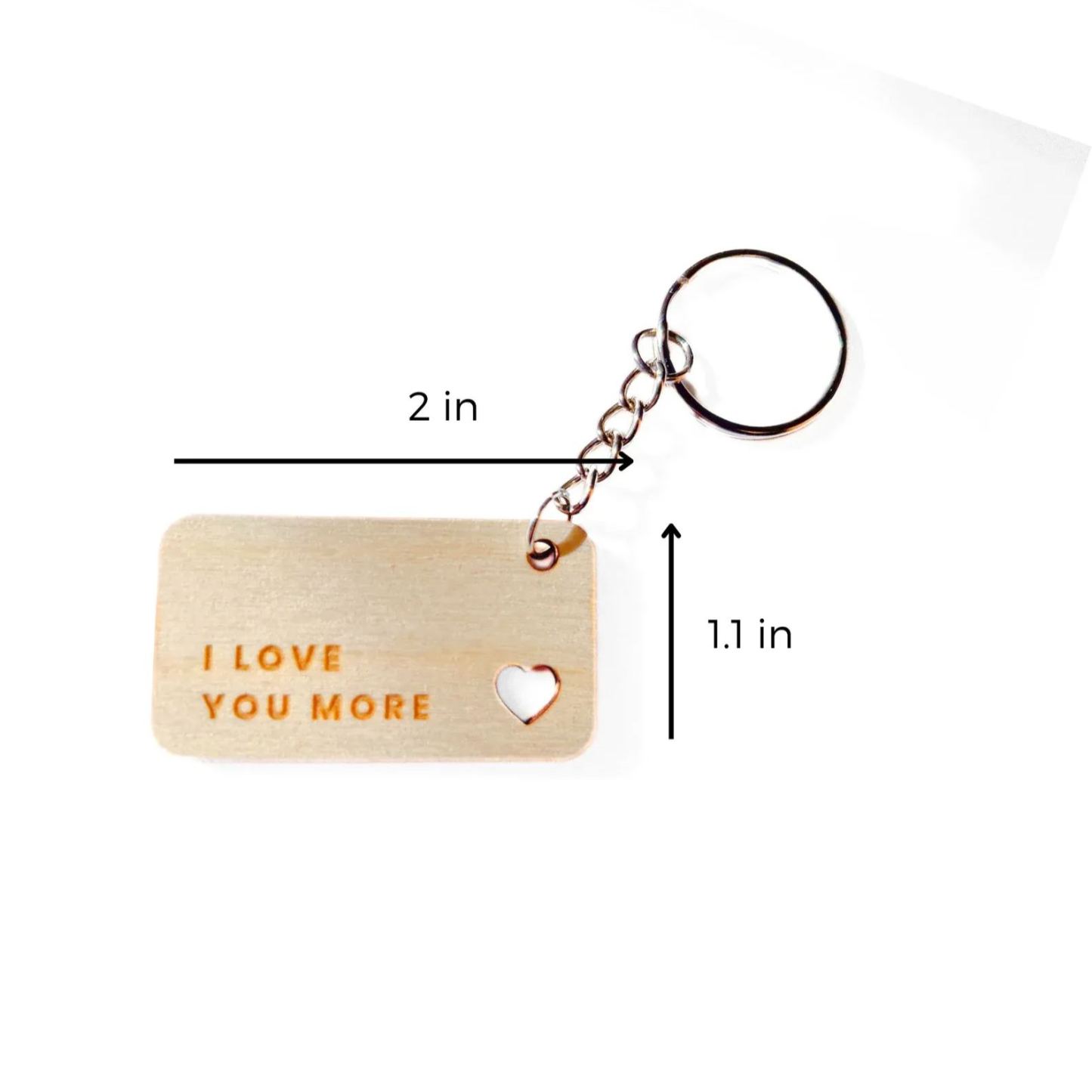 Personalized Acrylic Keychain: Engraved Love Note, Valentines Gift