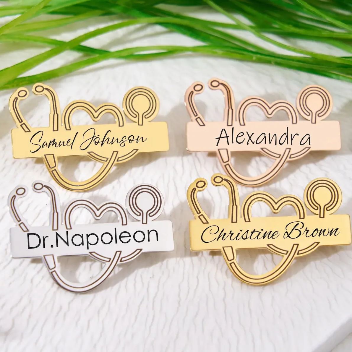 Personalized Medical Pin for Nurse,Customized Stethoscope Name Brooch,Nurse Lapel Pin,Medical Staff Gifts,Nurse Accessories Gifts For Nurse