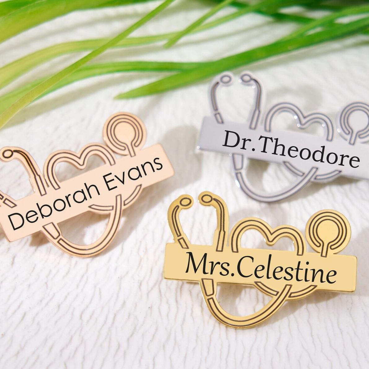Personalized Medical Pin for Nurse,Customized Stethoscope Name Brooch,Nurse Lapel Pin,Medical Staff Gifts,Nurse Accessories Gifts For Nurse