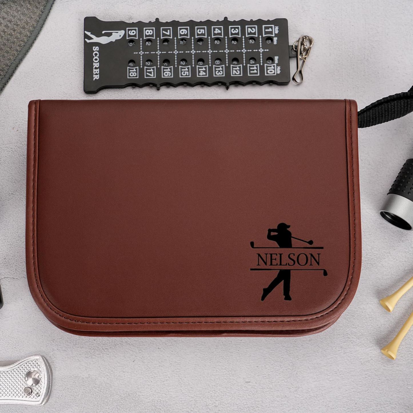 Personalized Golf Gift Set Bag, Engraved Tool Kit Bag Empty Golf Accessory Organizer Bag