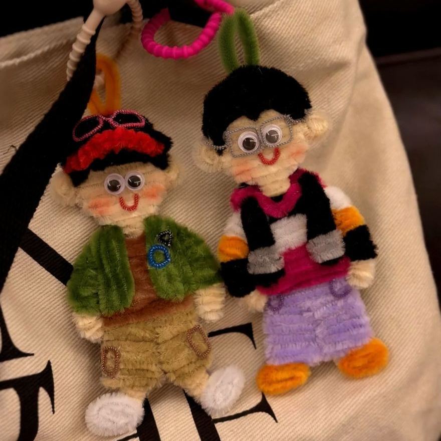 Custom Photo Twist Stick Doll Keychain Handmade Personalized Character Pendant from Your Photo