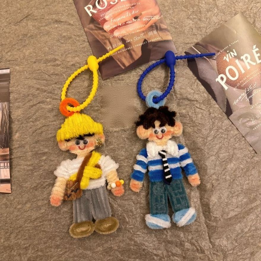 Custom Photo Twist Stick Doll Keychain Handmade Personalized Character Pendant from Your Photo