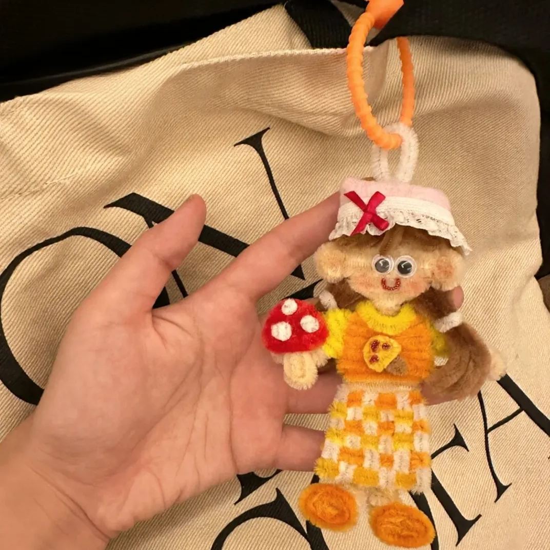 Custom Photo Twist Stick Doll Keychain Handmade Personalized Character Pendant from Your Photo