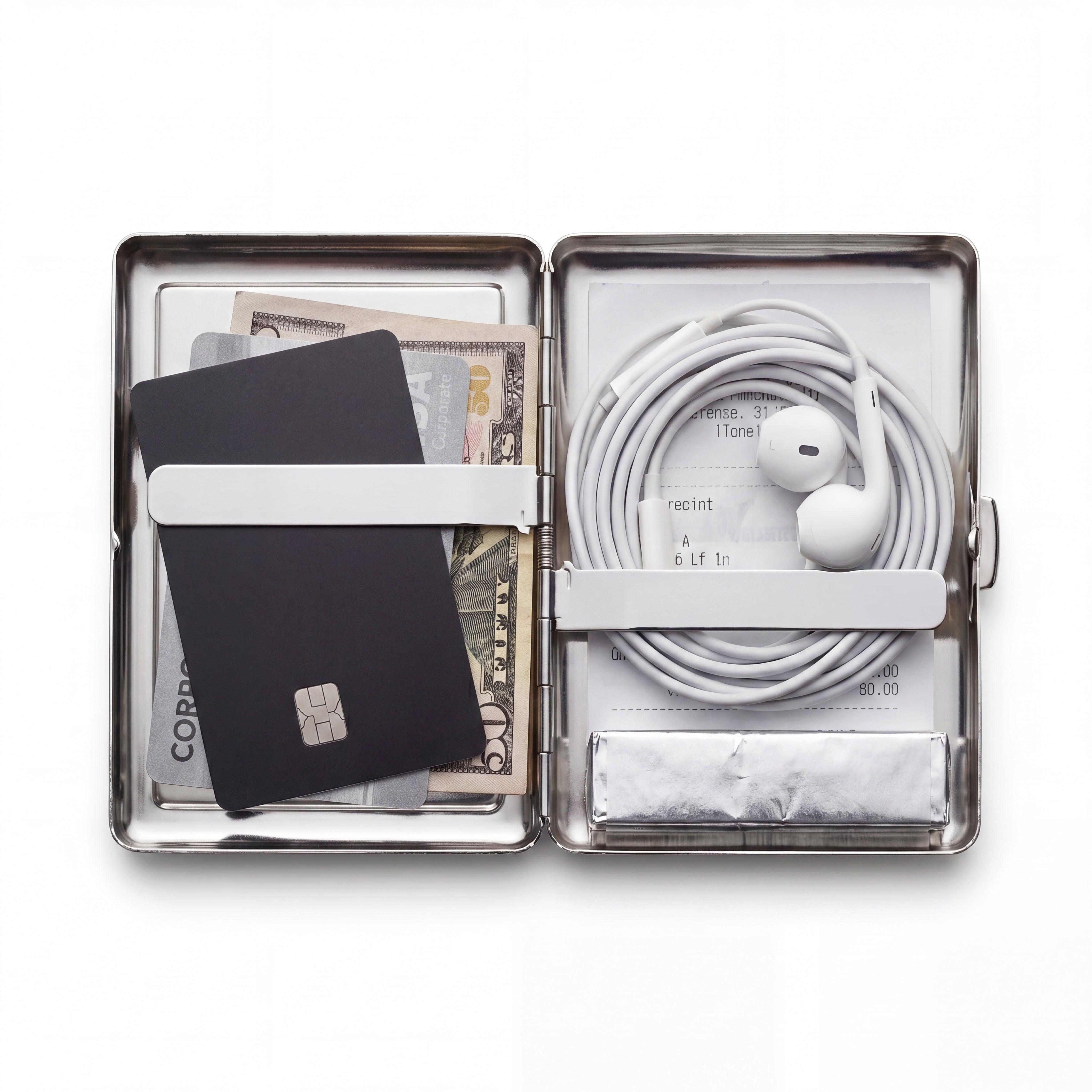 Bad Habit Slim Stainless Steel Cardholder Wallet | Durable Metal Case