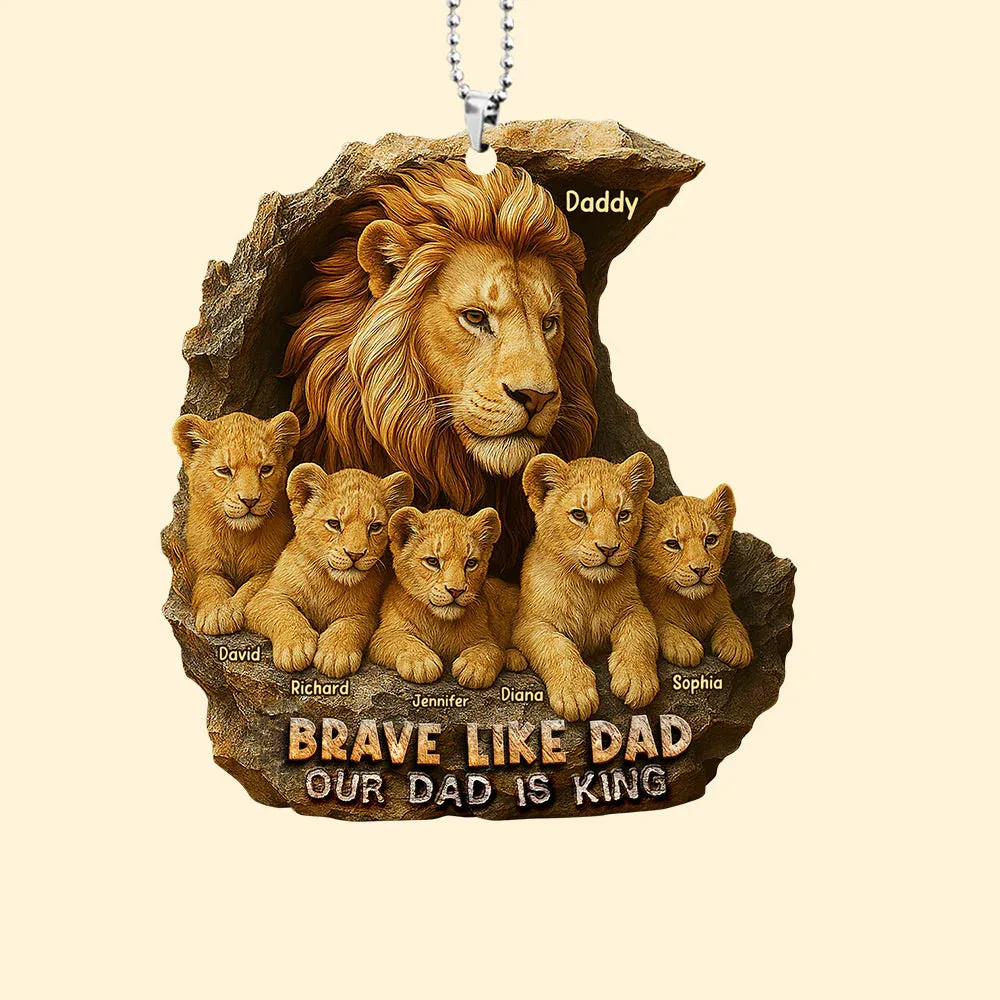 Personalized Gifts For Dad Car Ornament Brave Like Dad - MyPhotoSocks