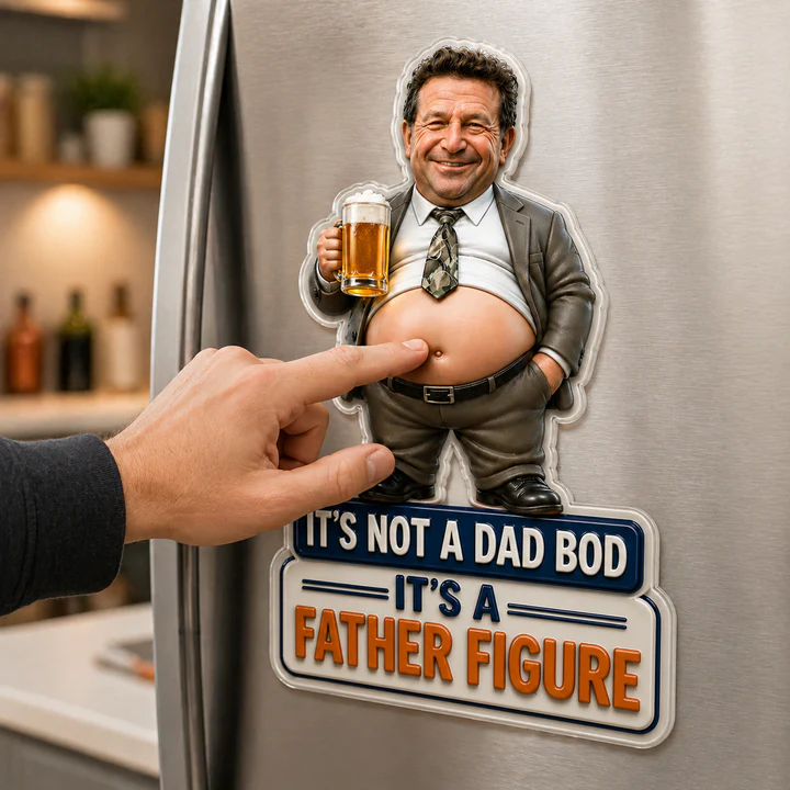Custom Photo Fridge Magnet for Dad, Personalized Funny Dad Magnet, Dad Tax Gift, Custom Face Magnet, Gift for Father, Father’s Day Gift