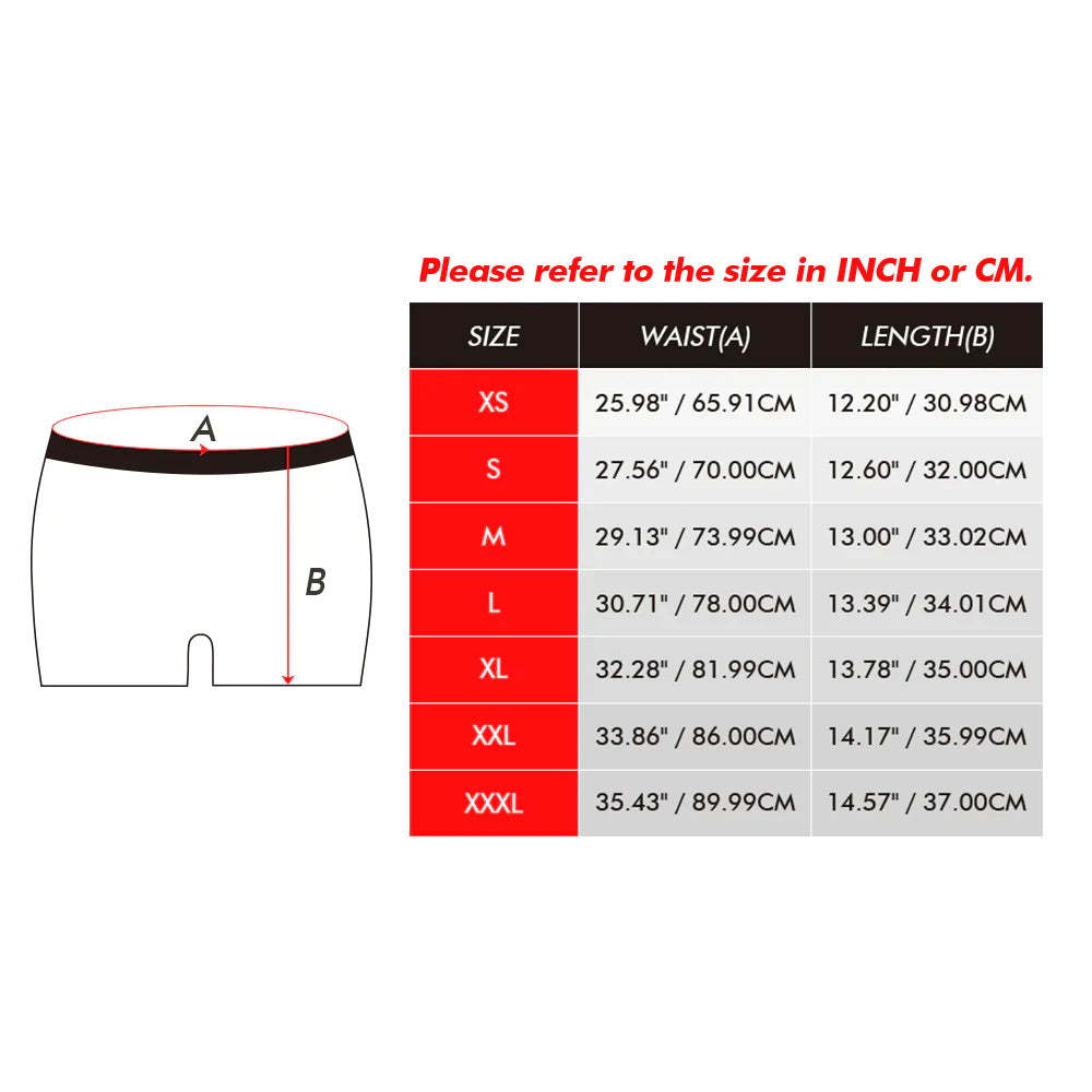 Custom Face Boxer Briefs Personalized Red Underwear Merry Christmas Gifts for Him - MyPhotoSocks