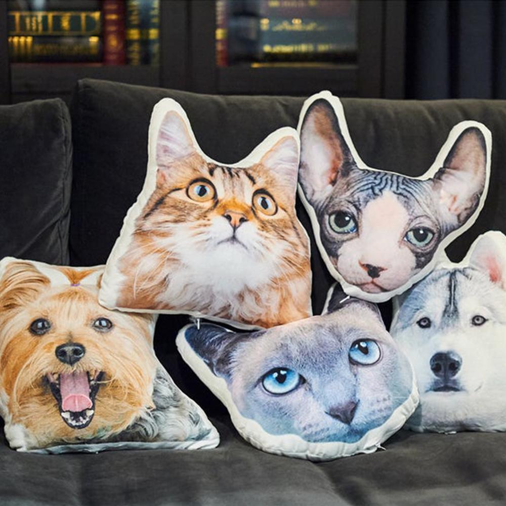 Custom Photo Pet Face PersonalizedPillow 3D Portrait Pillow Christmas Gifts