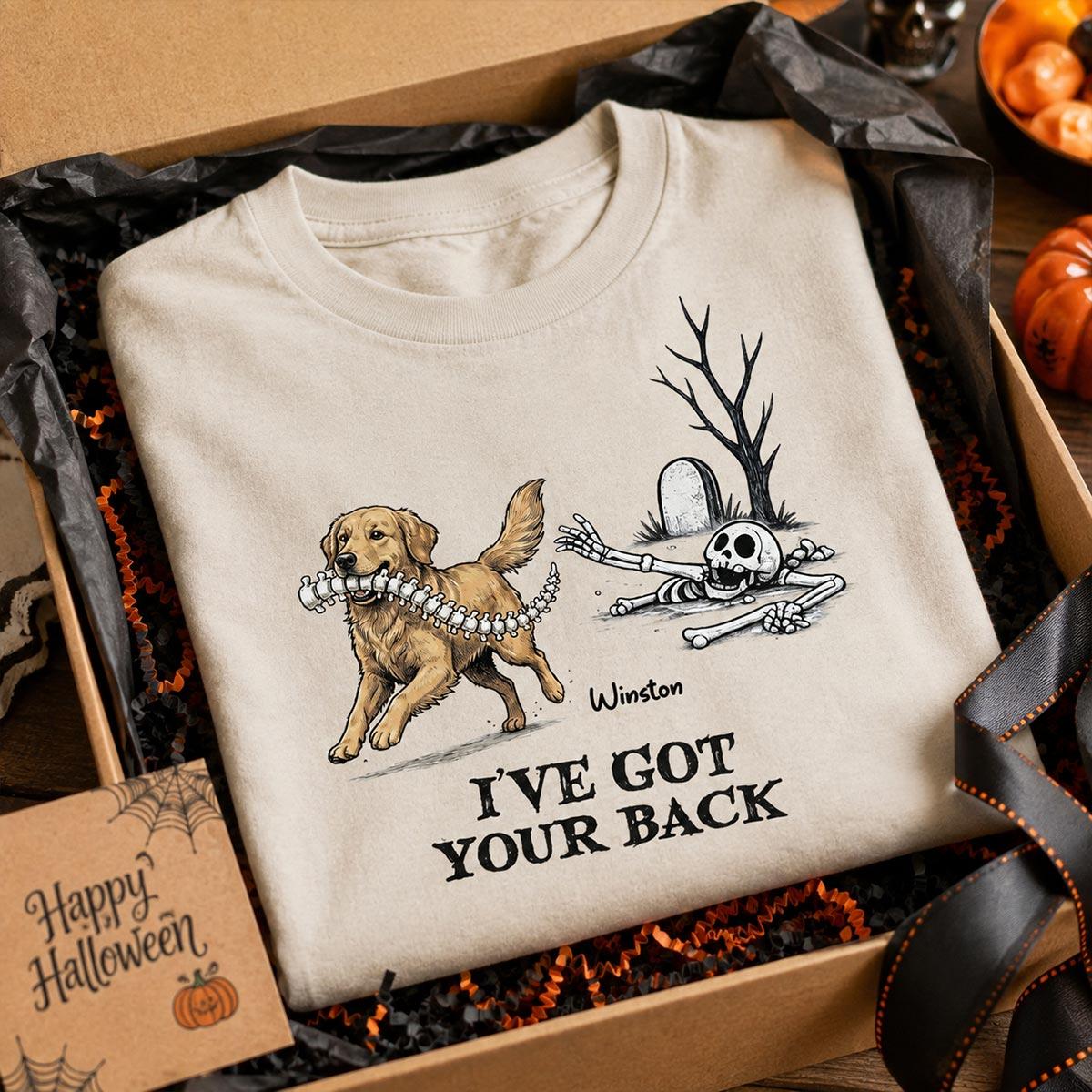 I've Got Your Back Custom Photo Dog Stealing Backbone - Personalized Shirt - Funny Halloween Costume For Dog Lovers