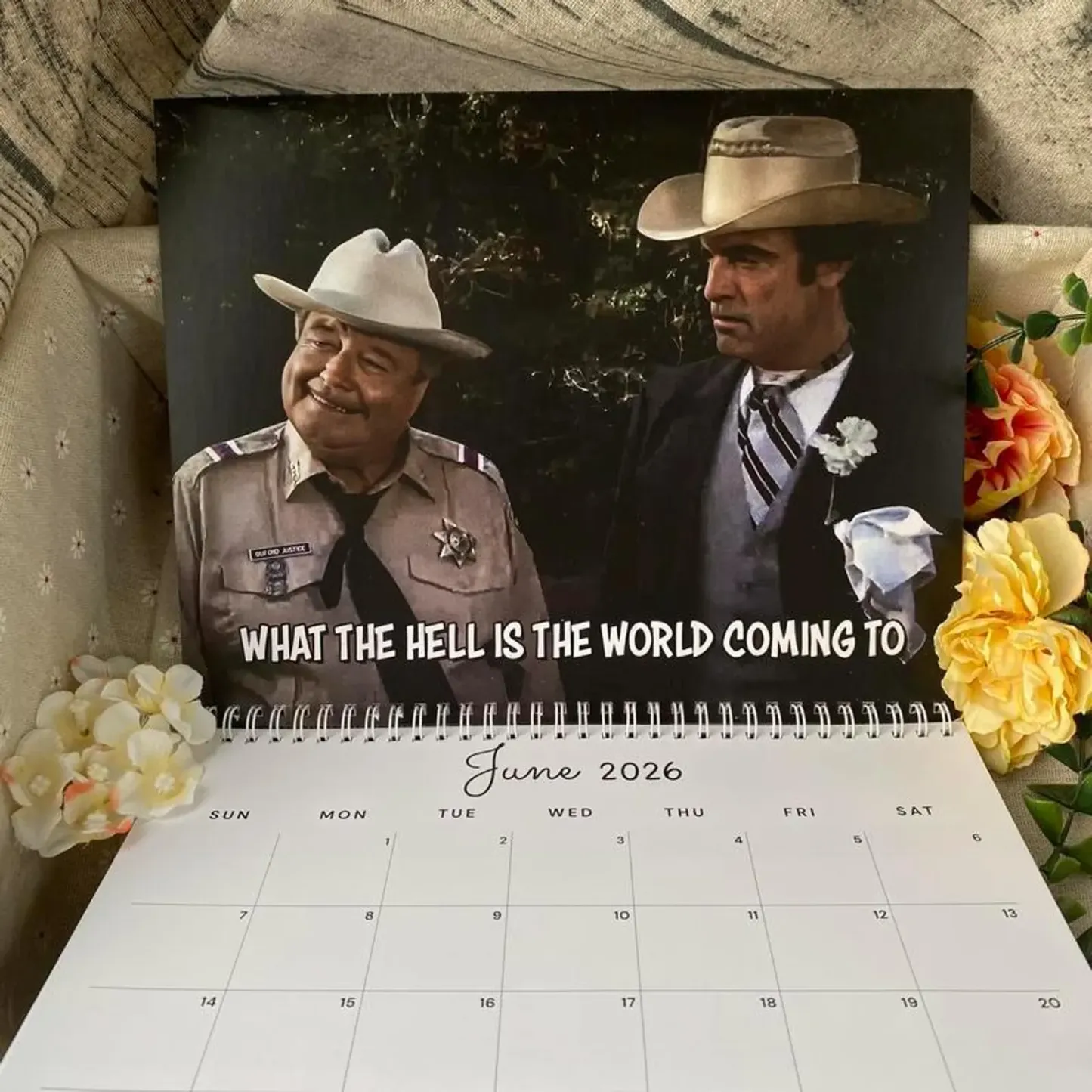 Best Lines of Sheriff Buford 2026 Wall Calendar, Smokey and The Bandit Inspired Planner, Funny Retro Quote Calendar, Christmas Holiday Gift