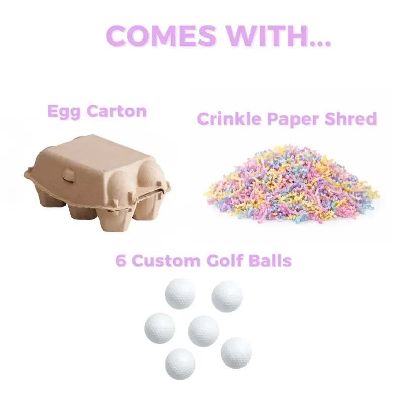 Easter Golf Ball Gift Set-6 Pack Golf Balls in Egg Carton | Funny Easter Golf Gift I Golfer Easter Basket Stuffer | Unique Golf Gift for Men Women - MyPhotoSocks