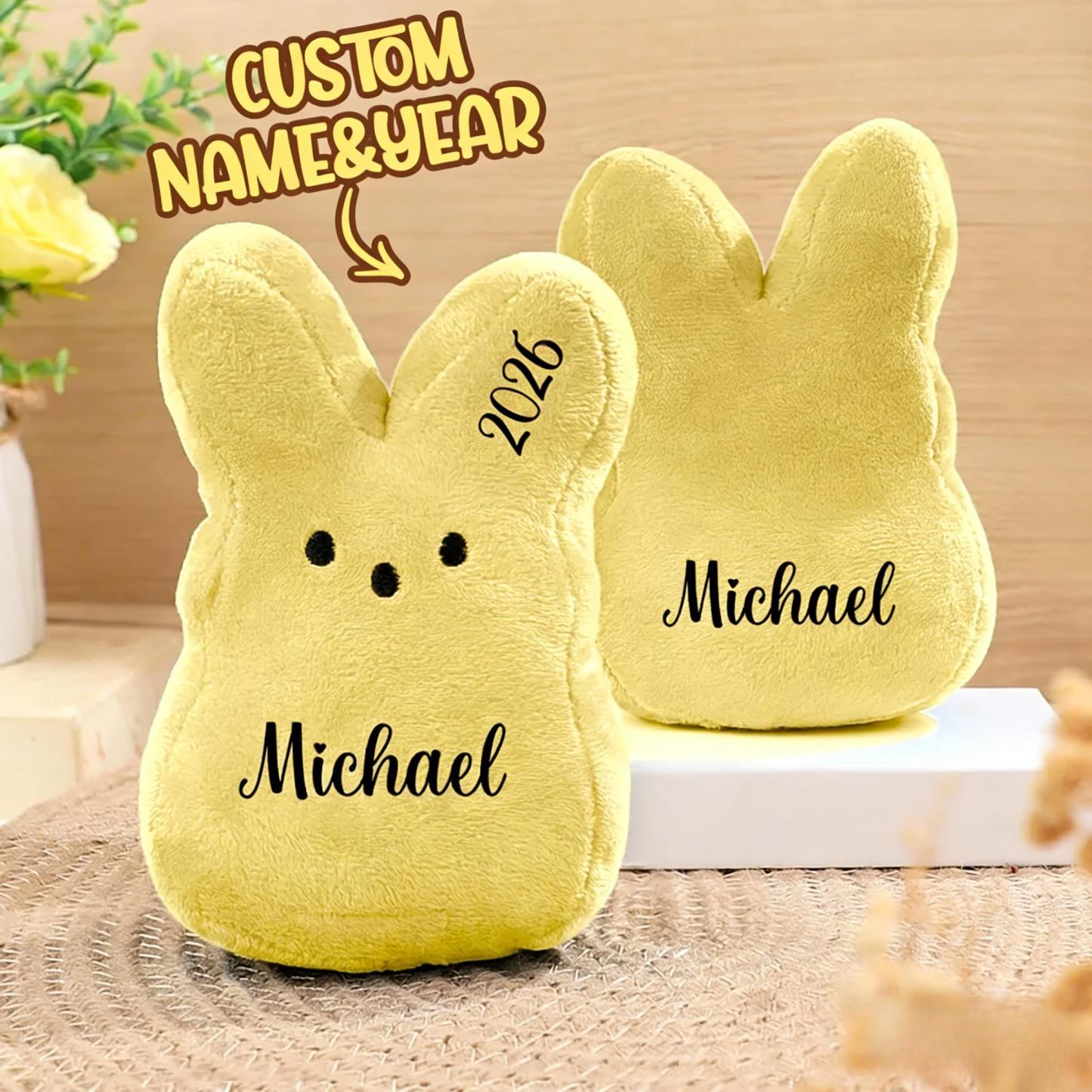 Easter Peeps Bunny Plush Toy,Personalized Peeps Bunnies,Mini Peeps Plush Doll,Easter basket,Baby Easter Gift,Plush Bunny,Custom Peeps Bunny