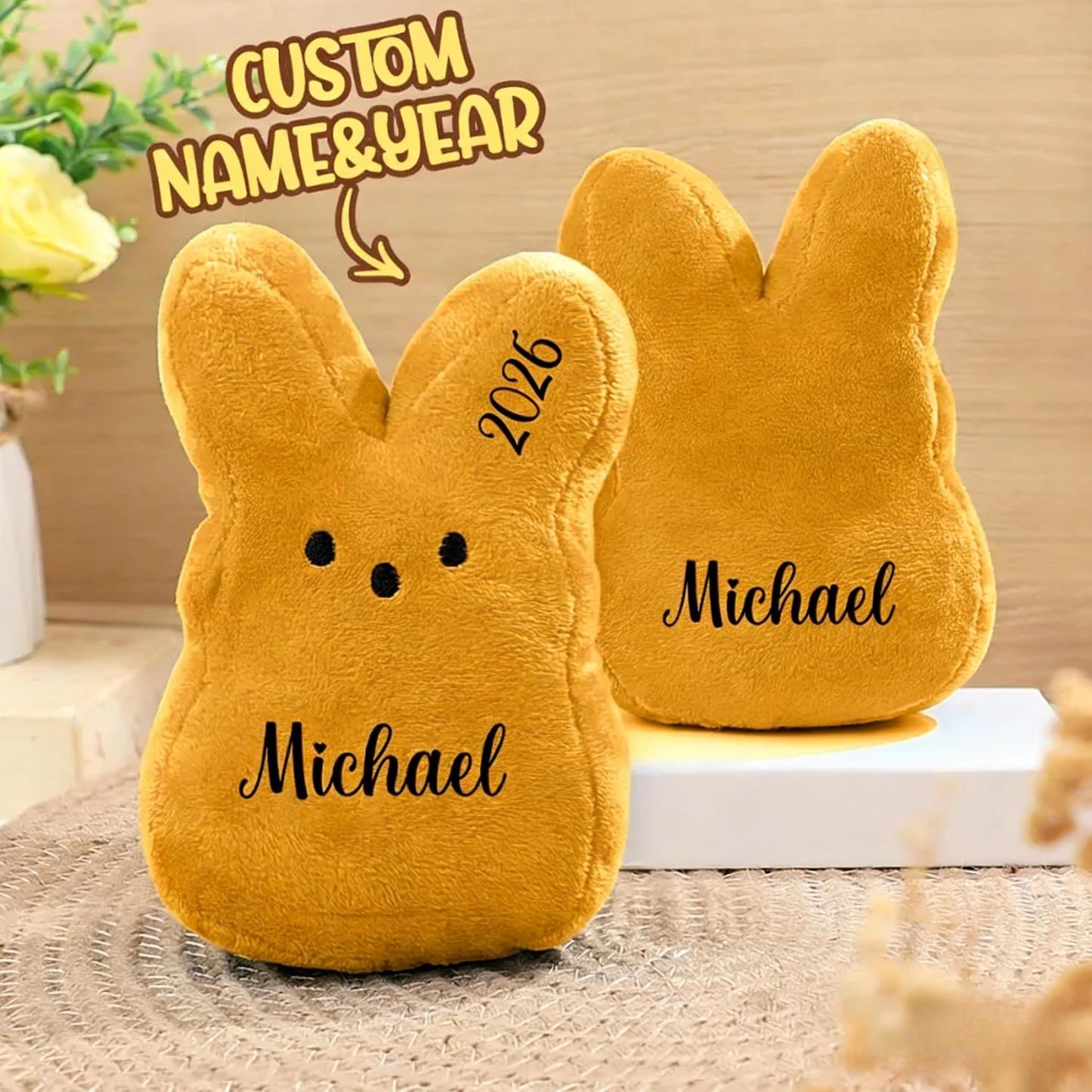 Easter Peeps Bunny Plush Toy,Personalized Peeps Bunnies,Mini Peeps Plush Doll,Easter basket,Baby Easter Gift,Plush Bunny,Custom Peeps Bunny