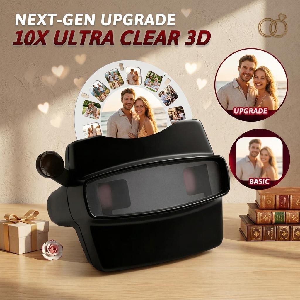Christmas Gifts Custom Black 3D Viewfinder and Reel Personalized Gift with your own photos Text and Photo Viewer Multiple Films Available Gifts Idea