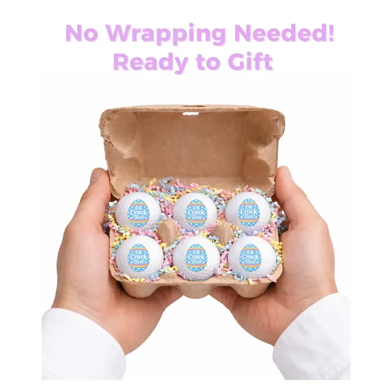 Easter Golf Ball Gift Set-6 Pack Golf Balls in Egg Carton | Funny Easter Golf Gift I Golfer Easter Basket Stuffer | Unique Golf Gift for Men Women - MyPhotoSocks