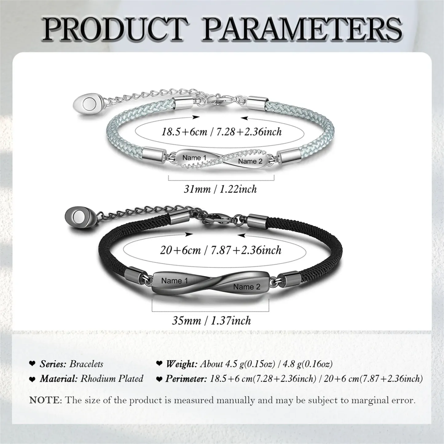 Personalized Couple Bracelets Set,Two Names Infinity Couple Bracelets Set,My Forever love,Personalized Gifts for Couples,Gift for Husband