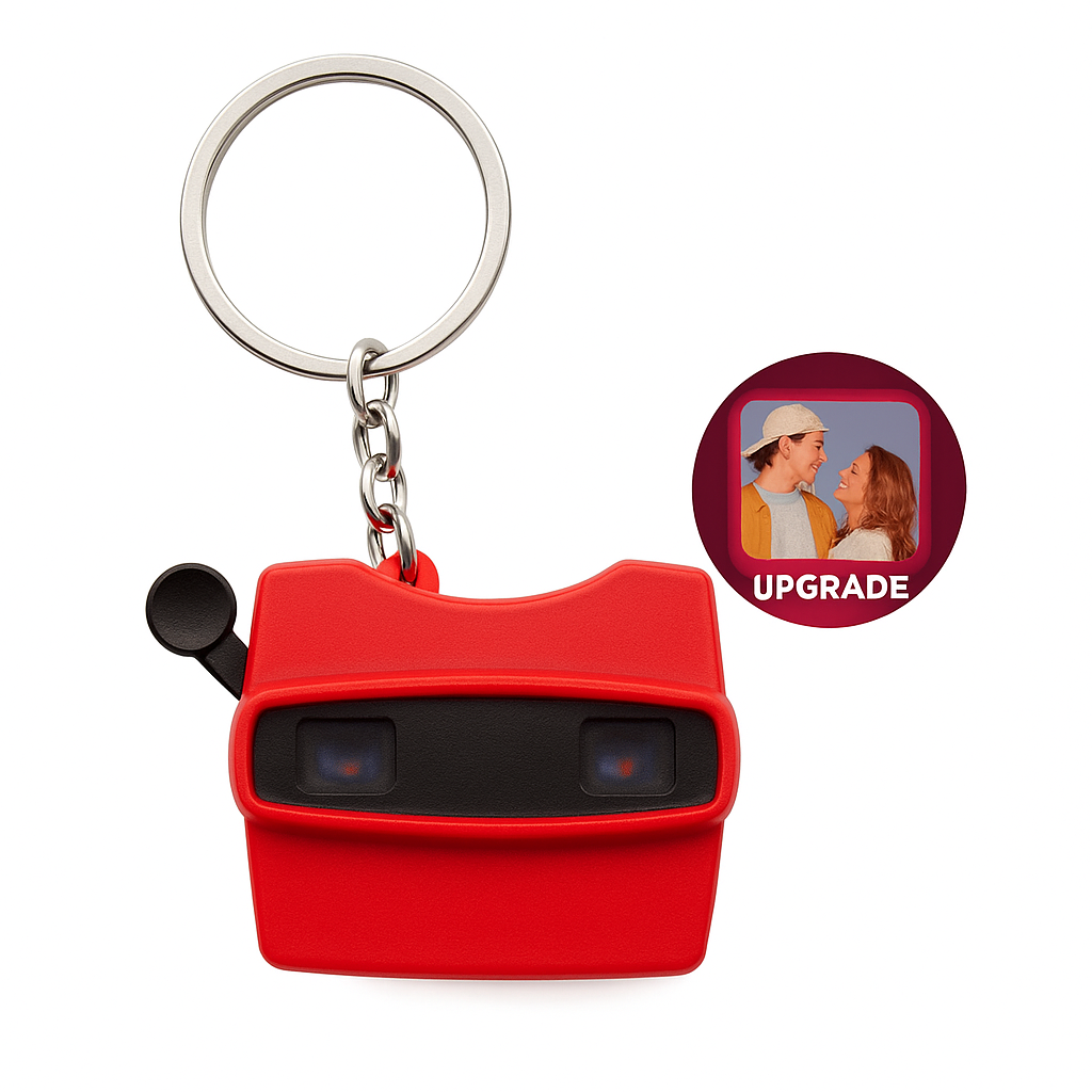 Custom Mini 3D Viewfinder and Reel Keychain Personalized Christmas Gifts Photo Viewer Ornament with Your Own Photos