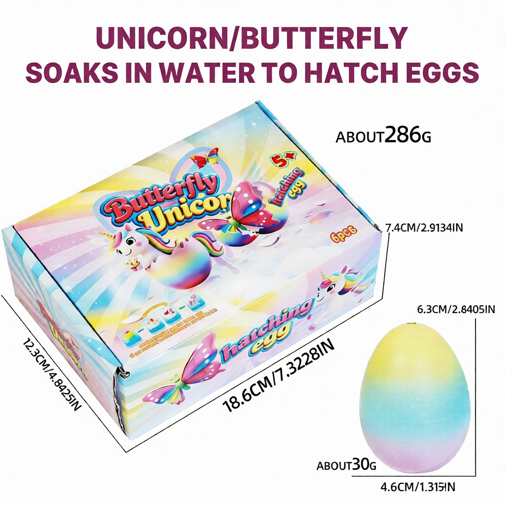 Unicorn Hatching Rainbow Eggs for Kids Hatchimals- 6 Pack Unicorn Toys for Boys & Girls, Birthday Easter Basket Stuffers Gift Ideas for Kids - GetPhotoSocksUk