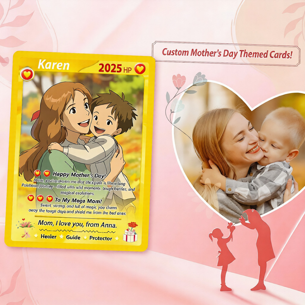 Custom Mother's Day Game Cards, Mother's Day Gifts Photo Cards  Gift for Gamer Mom