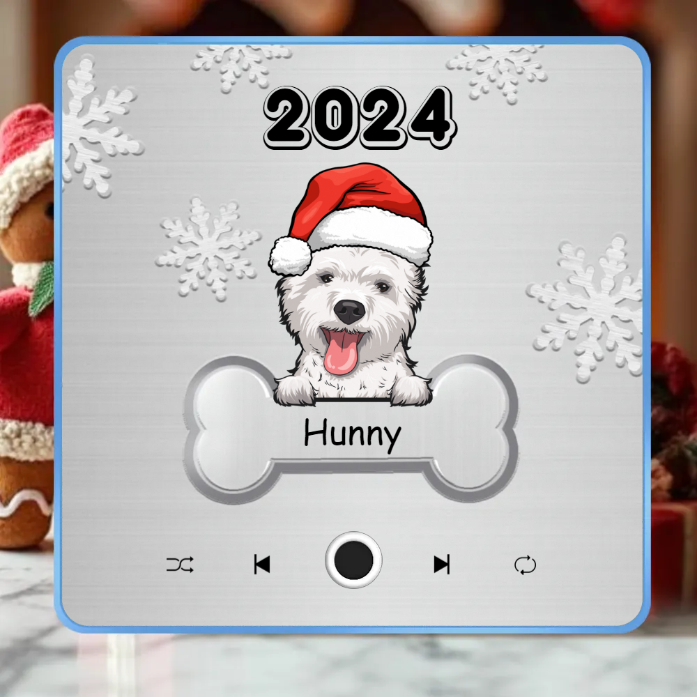 Personalized Music Fridge Magnet Custom Pet Dog Merry Christmas Custom Music Magnets Can Play Songs Christmas Gift Pet Lovers Gifts - GetPhotoSocksUk