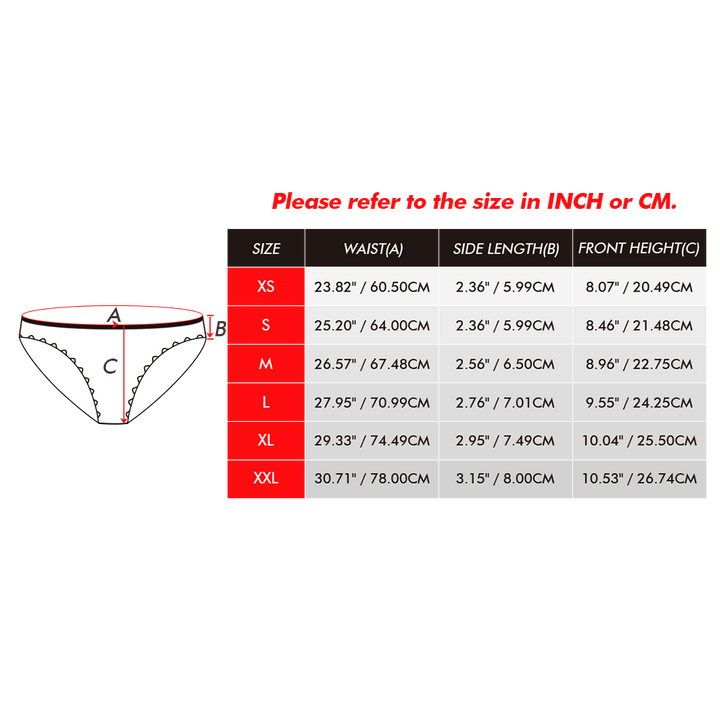 Custom Face Love Panties Lips Pattern Personalized Valentine's Day Gifts -