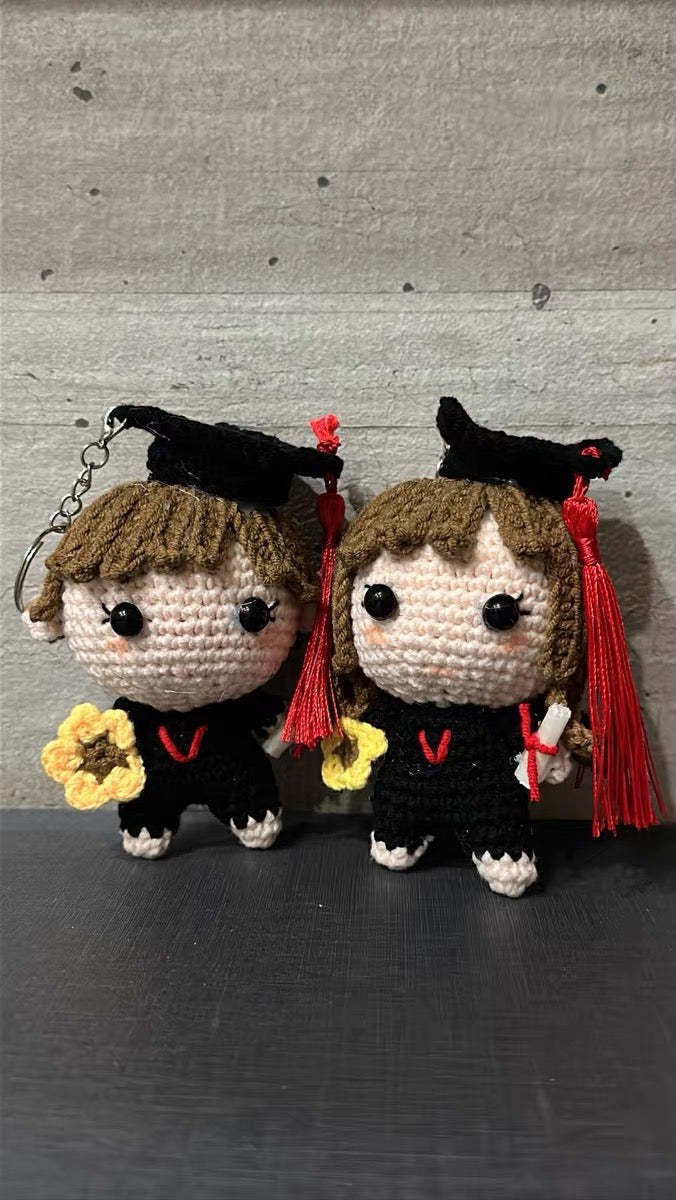 Full Body Custom Crochet Doll Personalized Graduation Gift Custom Graduation Crochet Doll -