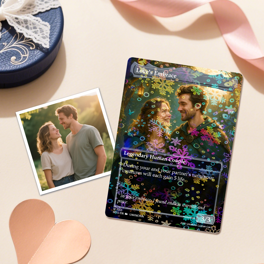 Custom Cute Pet Trading Card Personalized Cartoon Acrylic Card Gift With Optional Film Styles - GetPhotoSocksUk