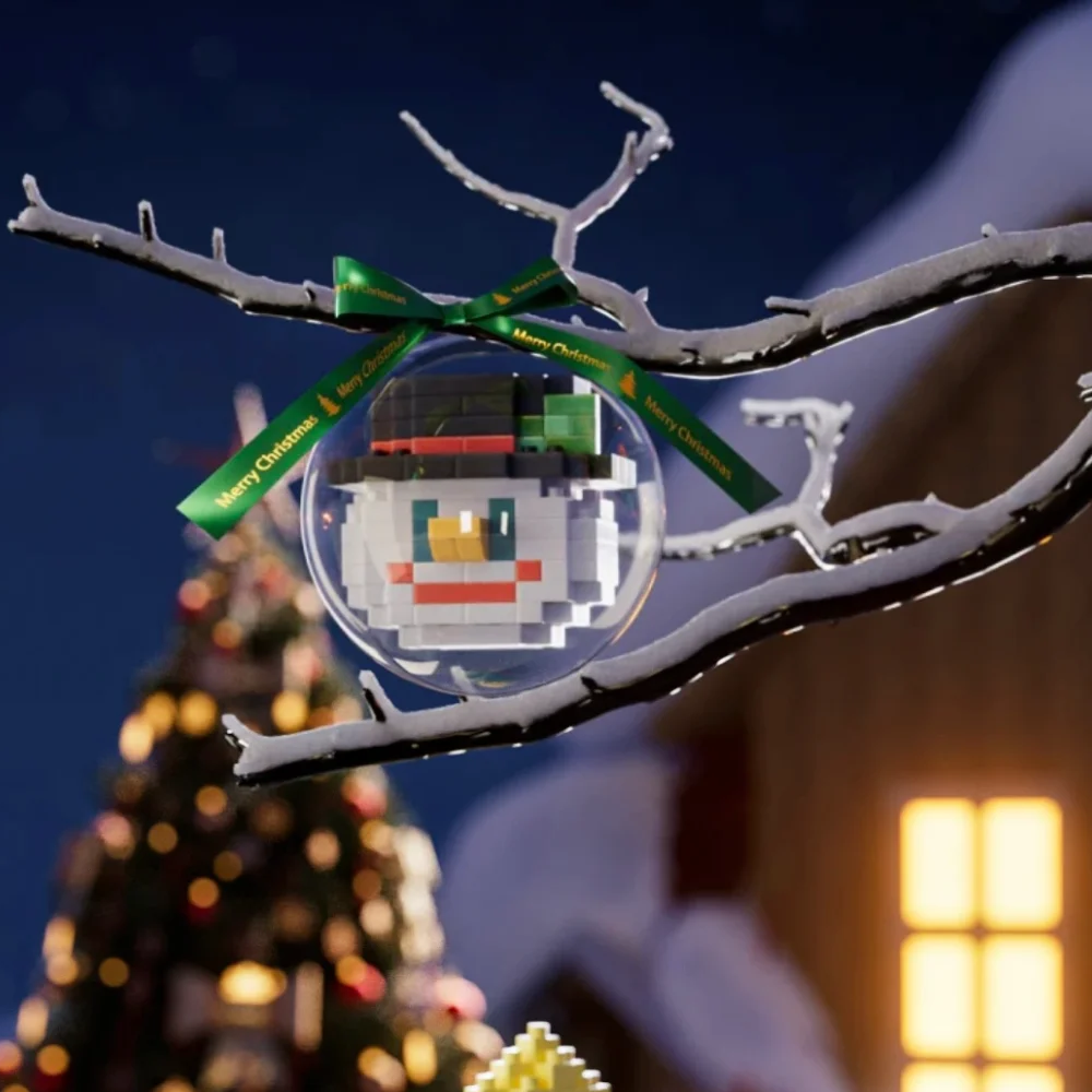 Classic Christmas Building Block Ornaments for Grandparents to Cherish - GetPhotoSocksUk