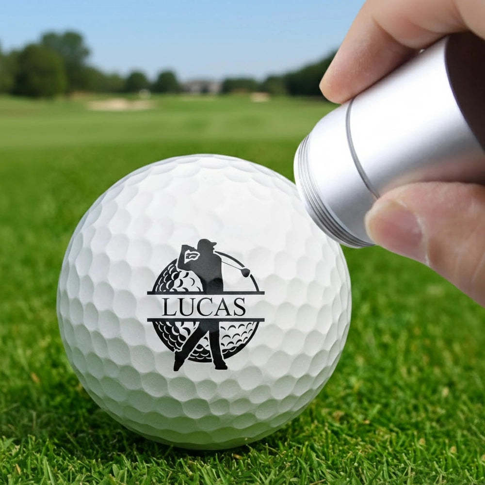 Personalized Plastic Golf Ball Stamp for Golfers – Custom Logo Marker, Unique Gift for Avid Players - GetPhotoSocksUk