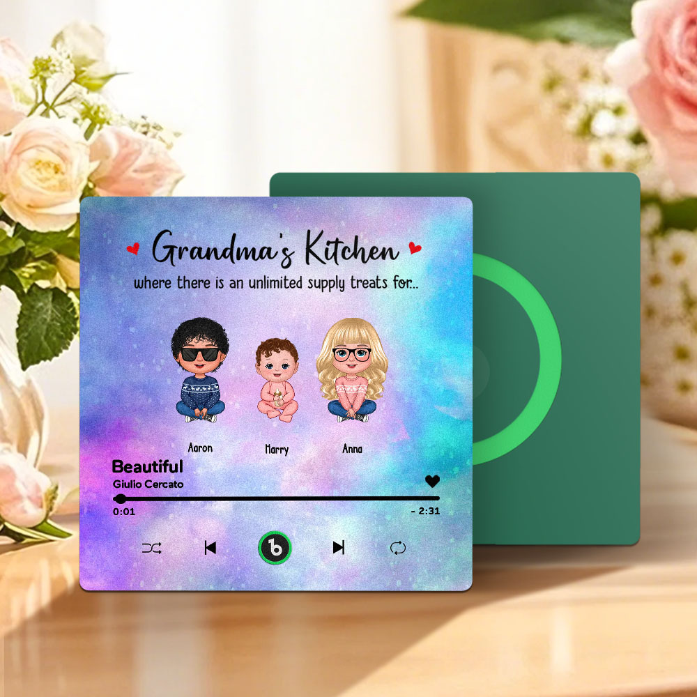 Custom Music Fridge Magnet Mother's Day Music Wall Photo Sticker That Plays Music Without Cell Phone Multiple Styles